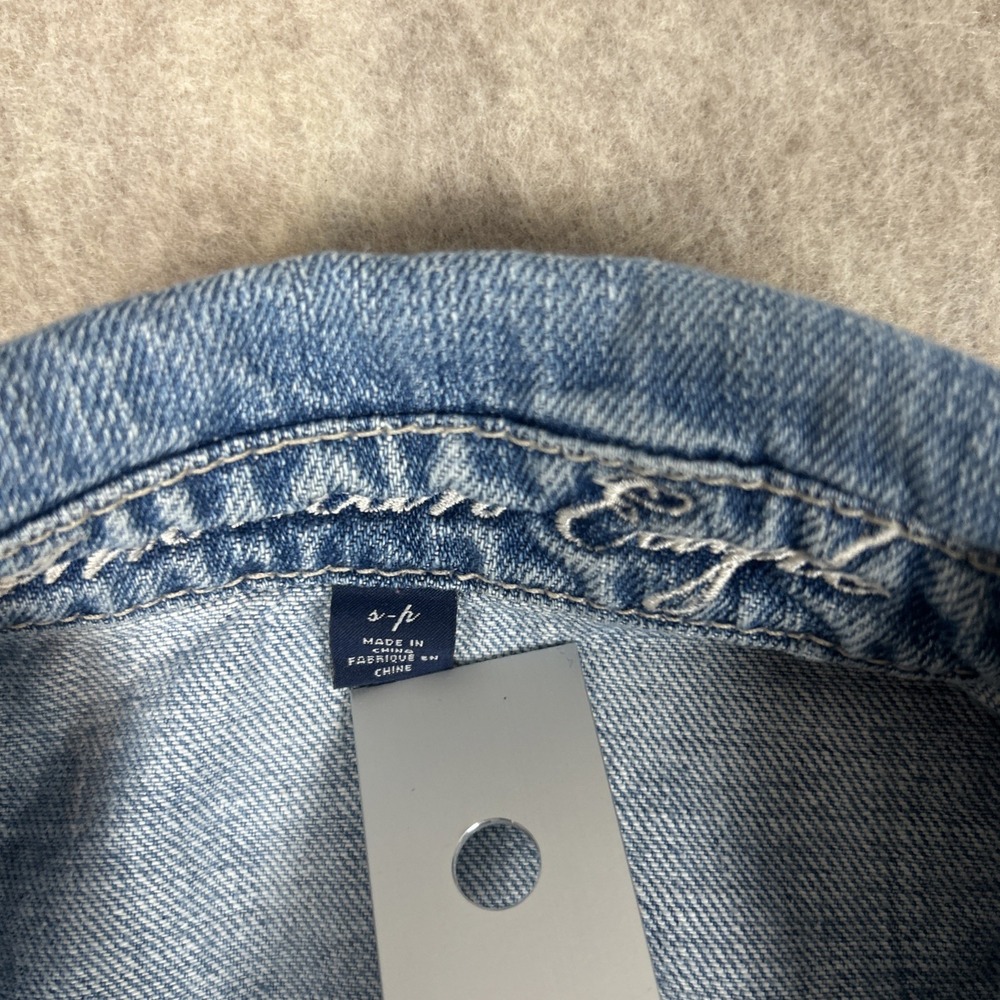 American Eagle Women's Denim Jacket Light‎ Wash Size Small 100% Cotton Trucker - Picture 4 of 6